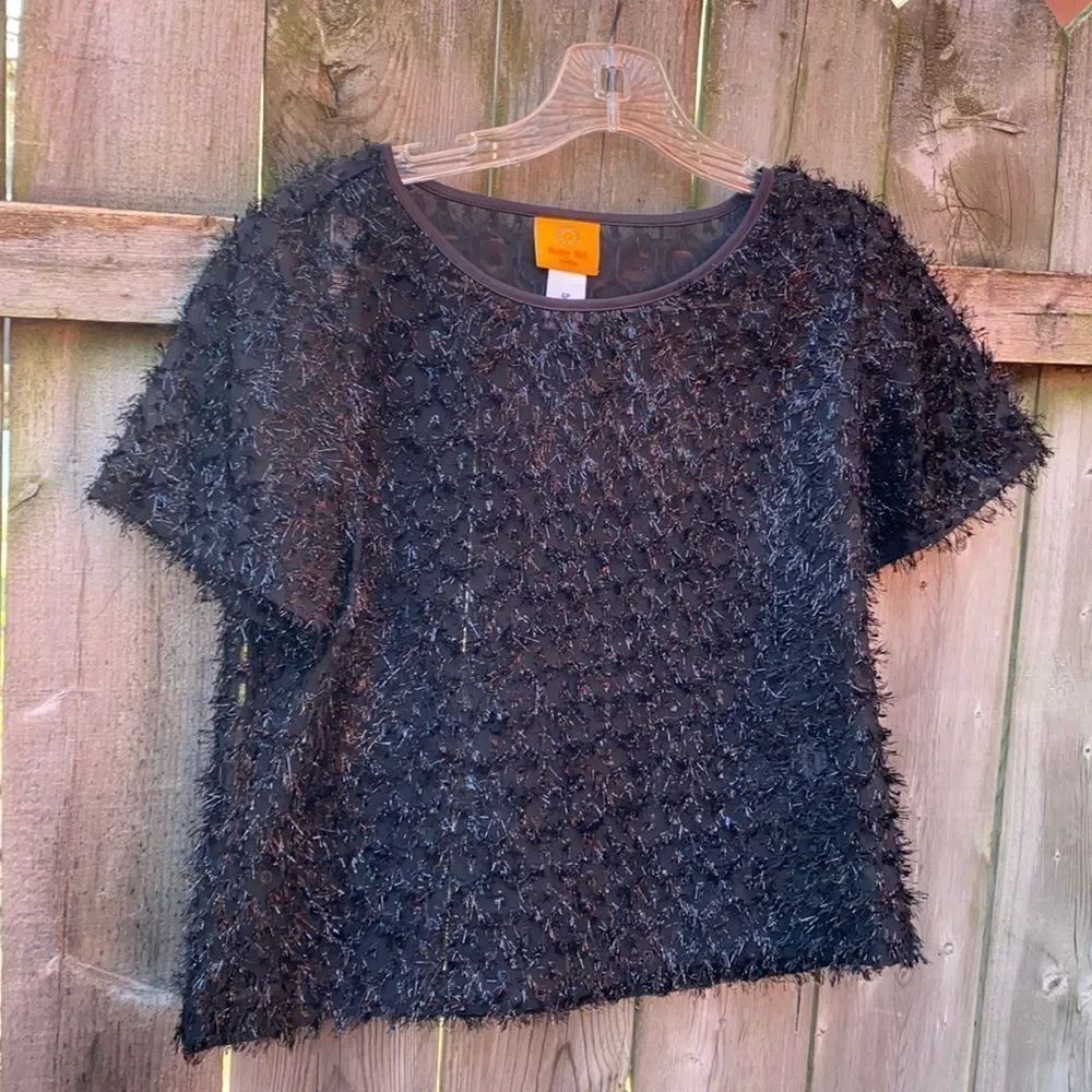 Ruby Rd. Black sheer top sz. 6 petite